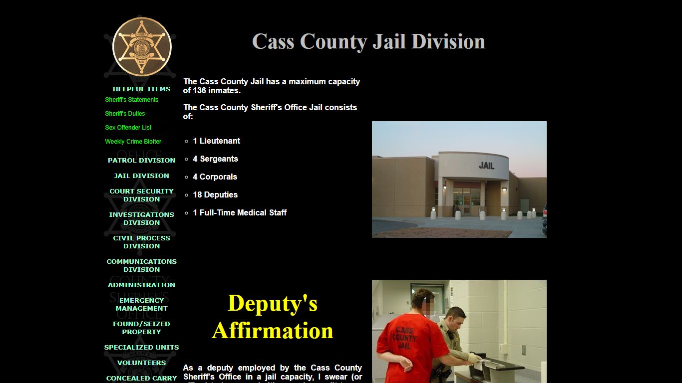 Cass County Jail Division - cassmosheriff